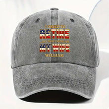 Load image into Gallery viewer, Personalized Washed Denim Cap Custom Name Gift for Dad
