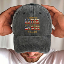 Load image into Gallery viewer, Personalized Washed Denim Cap Custom Name Gift for Dad
