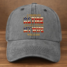 Load image into Gallery viewer, Personalized Washed Denim Cap Custom Name Gift for Dad
