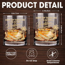 Load image into Gallery viewer, Personalized Custom Whiskey Glass Gift for Retirement | Palm Tree
