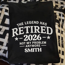 Load image into Gallery viewer, Personalized Funny Retirement T-Shirt Hoodie Custom Design for Dad
