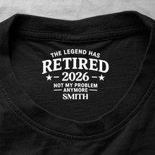 Load image into Gallery viewer, Personalized Funny Retirement T-Shirt Inside Neck Print Gift for Dad
