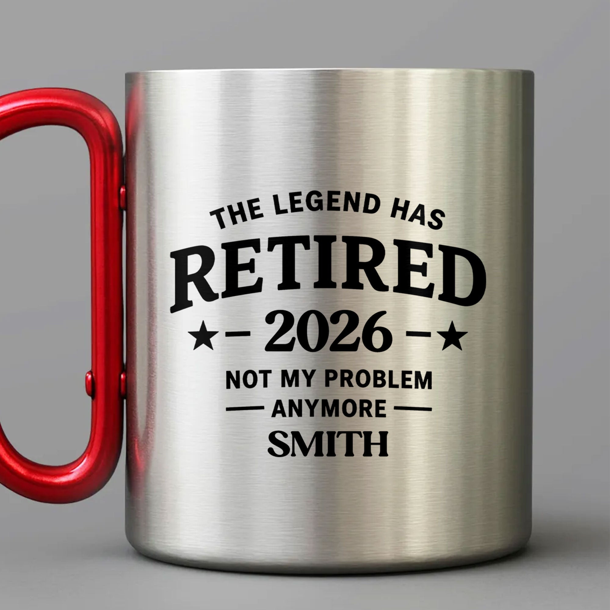 Personalized Carabiner Mug Custom Name Retirement Gift for Dad