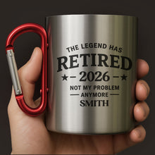 Load image into Gallery viewer, Personalized Carabiner Mug Custom Name Retirement Gift for Dad
