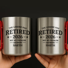 Load image into Gallery viewer, Personalized Carabiner Mug Custom Name Retirement Gift for Dad
