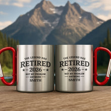 Load image into Gallery viewer, Personalized Carabiner Mug Custom Name Retirement Gift for Dad
