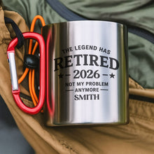 Load image into Gallery viewer, Personalized Carabiner Mug Custom Name Retirement Gift for Dad
