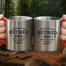 Load image into Gallery viewer, Personalized Carabiner Mug Custom Name Retirement Gift for Dad
