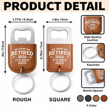 Load image into Gallery viewer, Personalized Leather Bottle Opener Keychain Custom Gift for Dad
