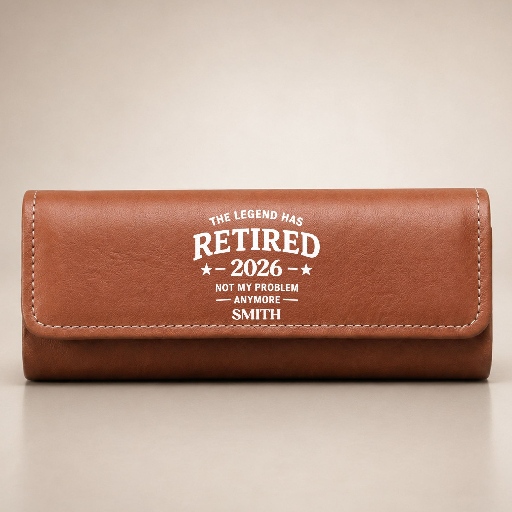 Personalized Leather Eyeglass Case Custom Name Gift for Dad
