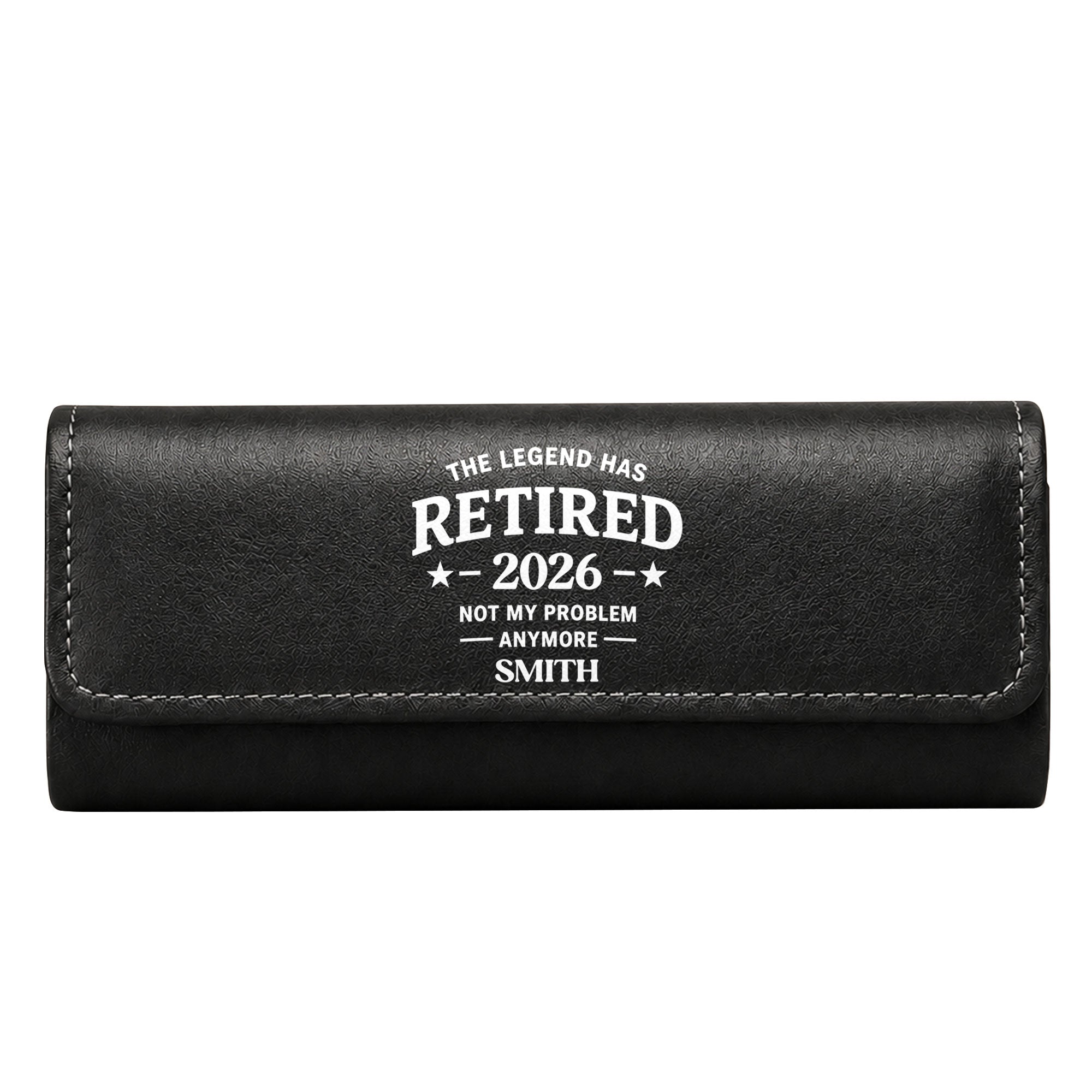 Personalized Leather Eyeglass Case Custom Name Gift for Dad
