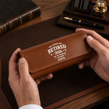 Load image into Gallery viewer, Personalized Leather Eyeglass Case Custom Name Gift for Dad
