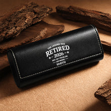 Load image into Gallery viewer, Personalized Leather Eyeglass Case Custom Name Gift for Dad
