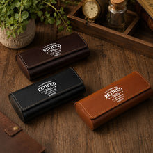 Load image into Gallery viewer, Personalized Leather Eyeglass Case Custom Name Gift for Dad
