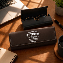 Load image into Gallery viewer, Personalized Leather Eyeglass Case Custom Name Gift for Dad
