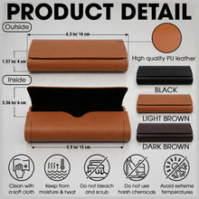Load image into Gallery viewer, Personalized Leather Eyeglass Case Custom Name Gift for Dad
