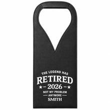 Load image into Gallery viewer, Personalized Leather Wine Bag Custom Name Gift for Retirement
