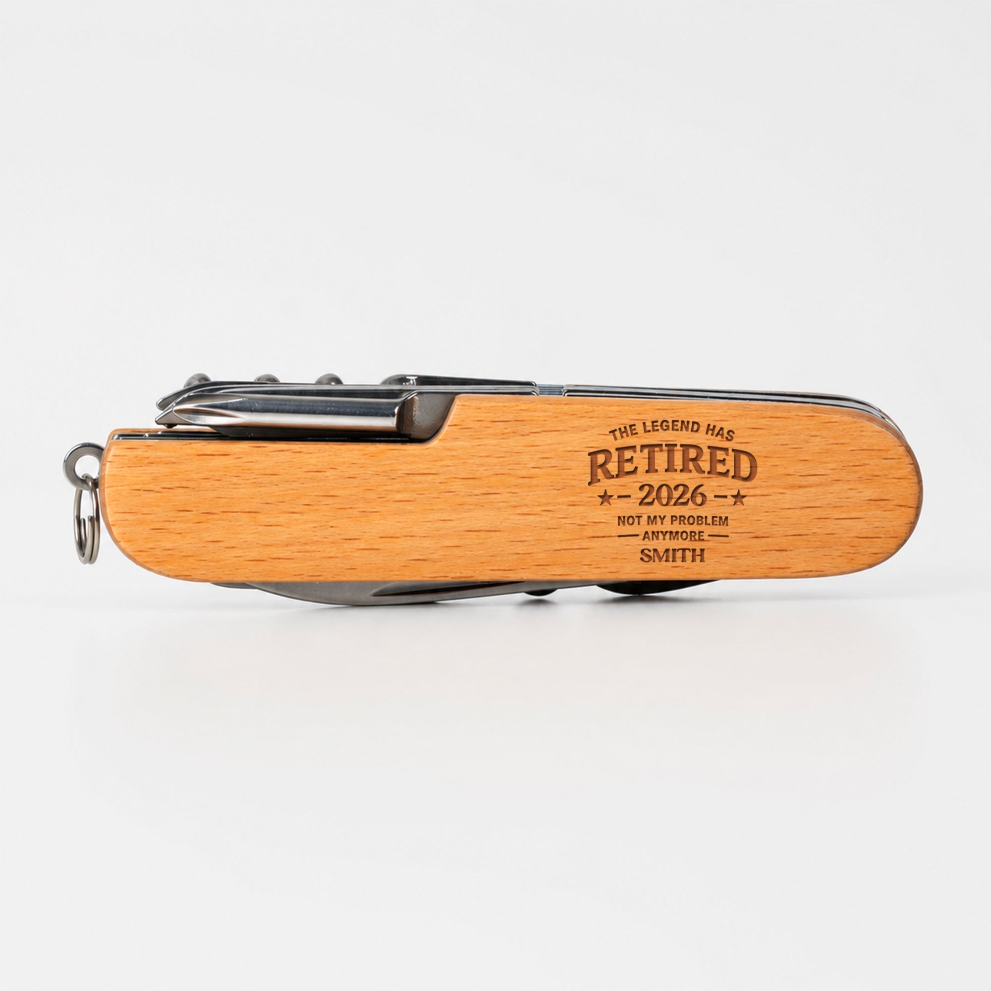 Personalized Wooden Multi Tool with Custom Name for Dad