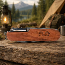 Load image into Gallery viewer, Personalized Wooden Multi Tool with Custom Name for Dad

