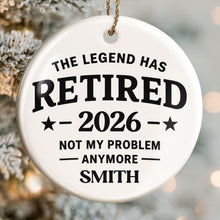 Load image into Gallery viewer, Personalized Ceramic Ornament Funny Retirement Gift for Dad
