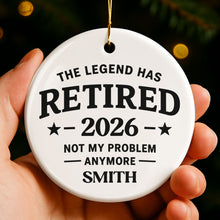 Load image into Gallery viewer, Personalized Ceramic Ornament Funny Retirement Gift for Dad

