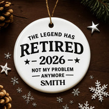 Load image into Gallery viewer, Personalized Ceramic Ornament Funny Retirement Gift for Dad
