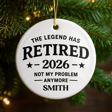 Load image into Gallery viewer, Personalized Ceramic Ornament Funny Retirement Gift for Dad
