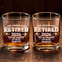Load image into Gallery viewer, Personalized Custom Whiskey Glass Funny Retirement Gift for Dad
