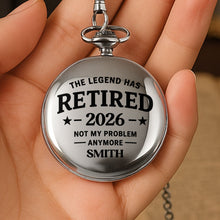 Load image into Gallery viewer, Personalized Silver Pocket Watch with Custom Message Gift for Dad
