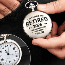 Load image into Gallery viewer, Personalized Silver Pocket Watch with Custom Message Gift for Dad
