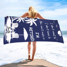Load image into Gallery viewer, Personalized Microfiber Beach Towel Custom Name Gift for Retirees
