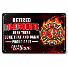 Load image into Gallery viewer, Personalized Aluminum Wallet Card for Retired Firefighter Gift
