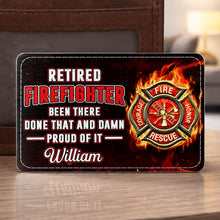 Load image into Gallery viewer, Personalized Aluminum Wallet Card for Retired Firefighter Gift
