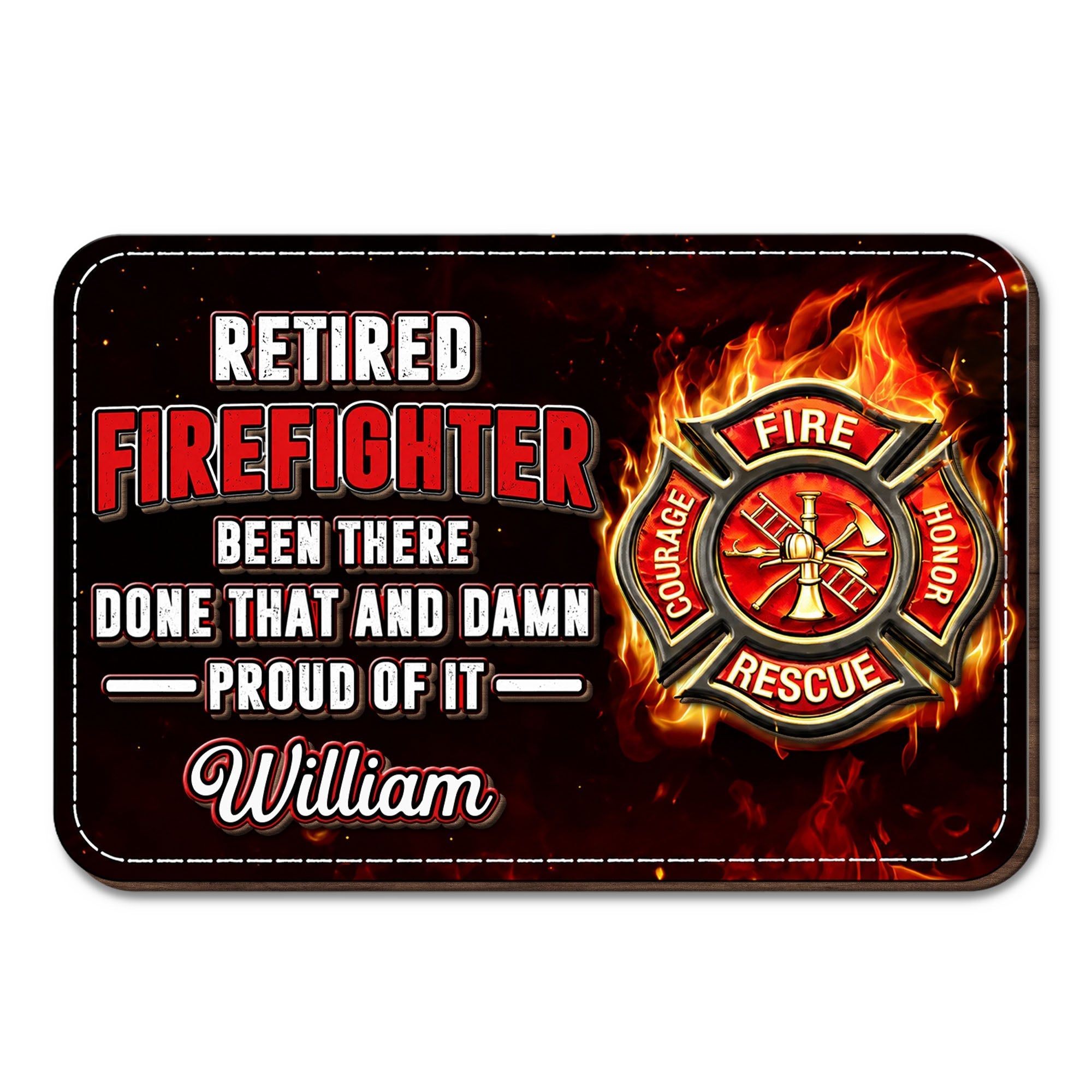 Personalized Car Visor Clip Retired Firefighter Gift Idea
