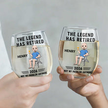 Load image into Gallery viewer, Personalized Stemless Wine Glass Custom Name Gift for Retirement
