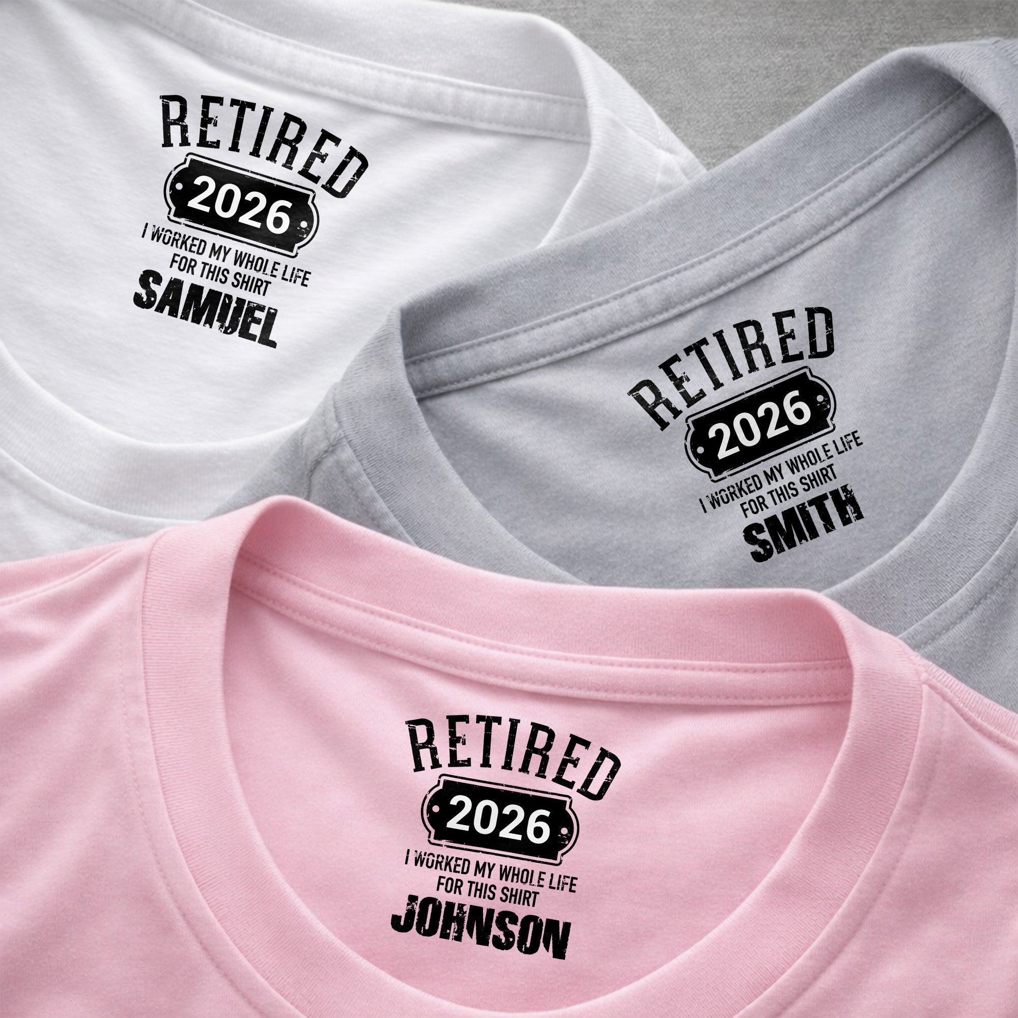 Personalized Retirement T-Shirt Custom Year Gift for Dad