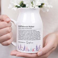 Load image into Gallery viewer, Personalized Ceramic Flower Vase Custom Name Birth Month Flowers Gift for Retirement
