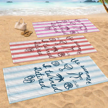 Load image into Gallery viewer, Personalized Beach Towel Custom Name Flip Flops Gift for Retirement
