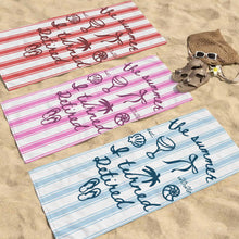 Load image into Gallery viewer, Personalized Beach Towel Custom Name Flip Flops Gift for Retirement

