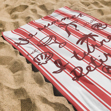 Load image into Gallery viewer, Personalized Beach Towel Custom Name Flip Flops Gift for Retirement
