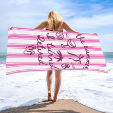 Load image into Gallery viewer, Personalized Beach Towel Custom Name Flip Flops Gift for Retirement
