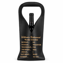 Load image into Gallery viewer, Personalized Leather Wine Bag Custom Name Gift for Retirement
