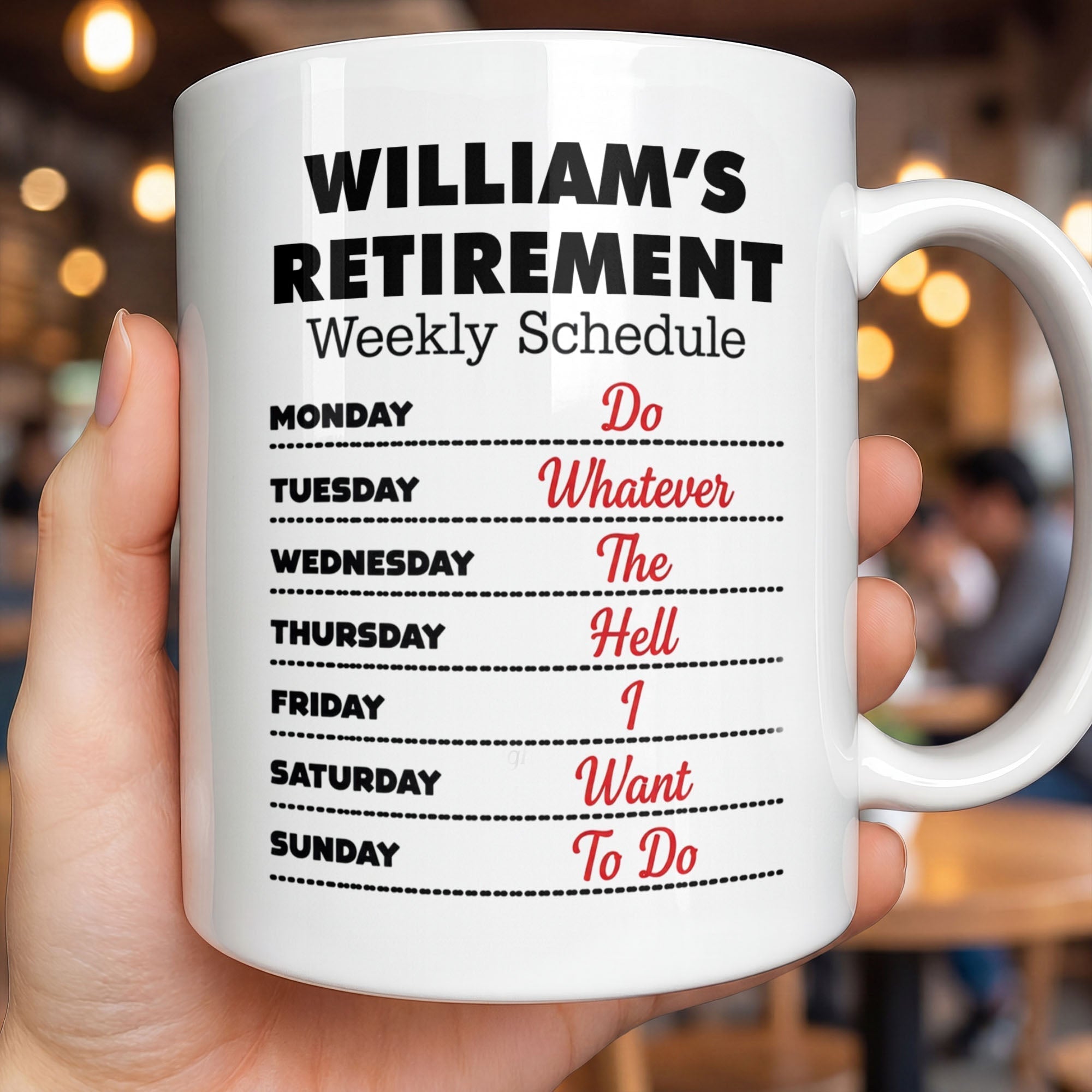 Funny Retirement Coffee Mug Custom Name Gift for Dad