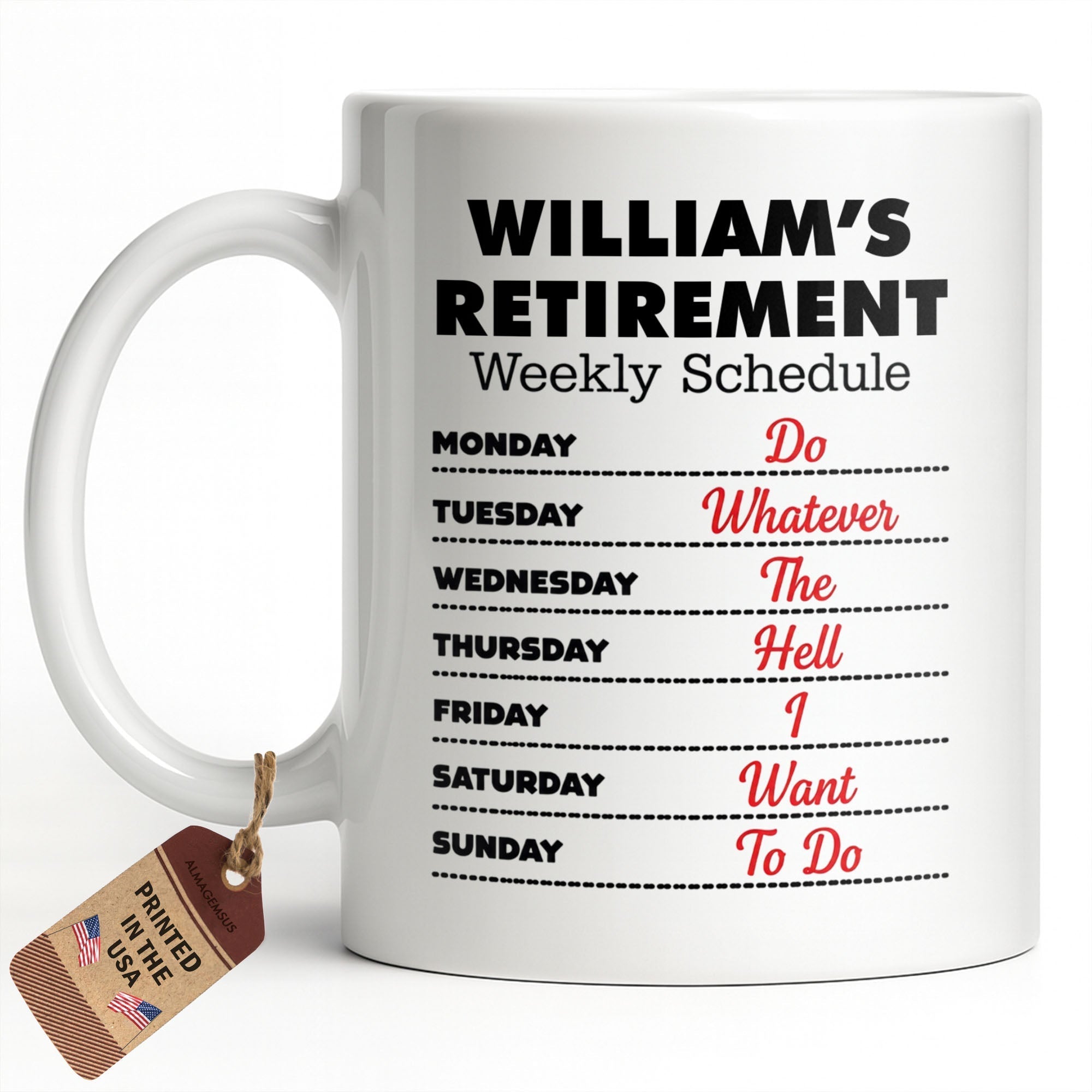 Funny Retirement Coffee Mug Custom Name Gift for Dad