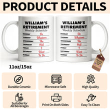 Load image into Gallery viewer, Funny Retirement Coffee Mug Custom Name Gift for Dad
