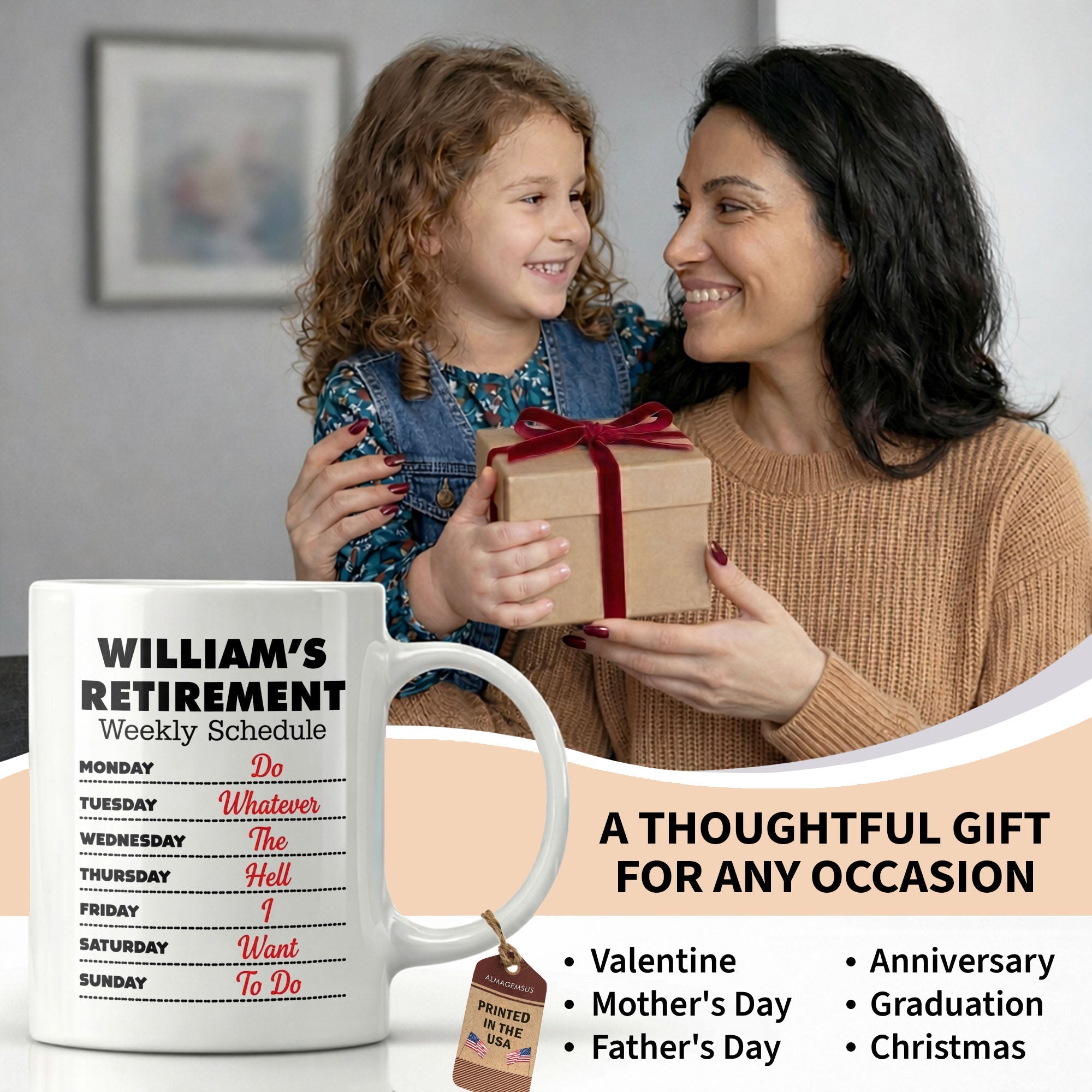 Funny Retirement Coffee Mug Custom Name Gift for Dad