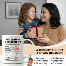 Load image into Gallery viewer, Funny Retirement Coffee Mug Custom Name Gift for Dad
