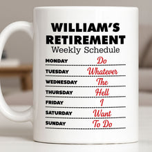 Load image into Gallery viewer, Funny Retirement Coffee Mug Custom Name Gift for Dad
