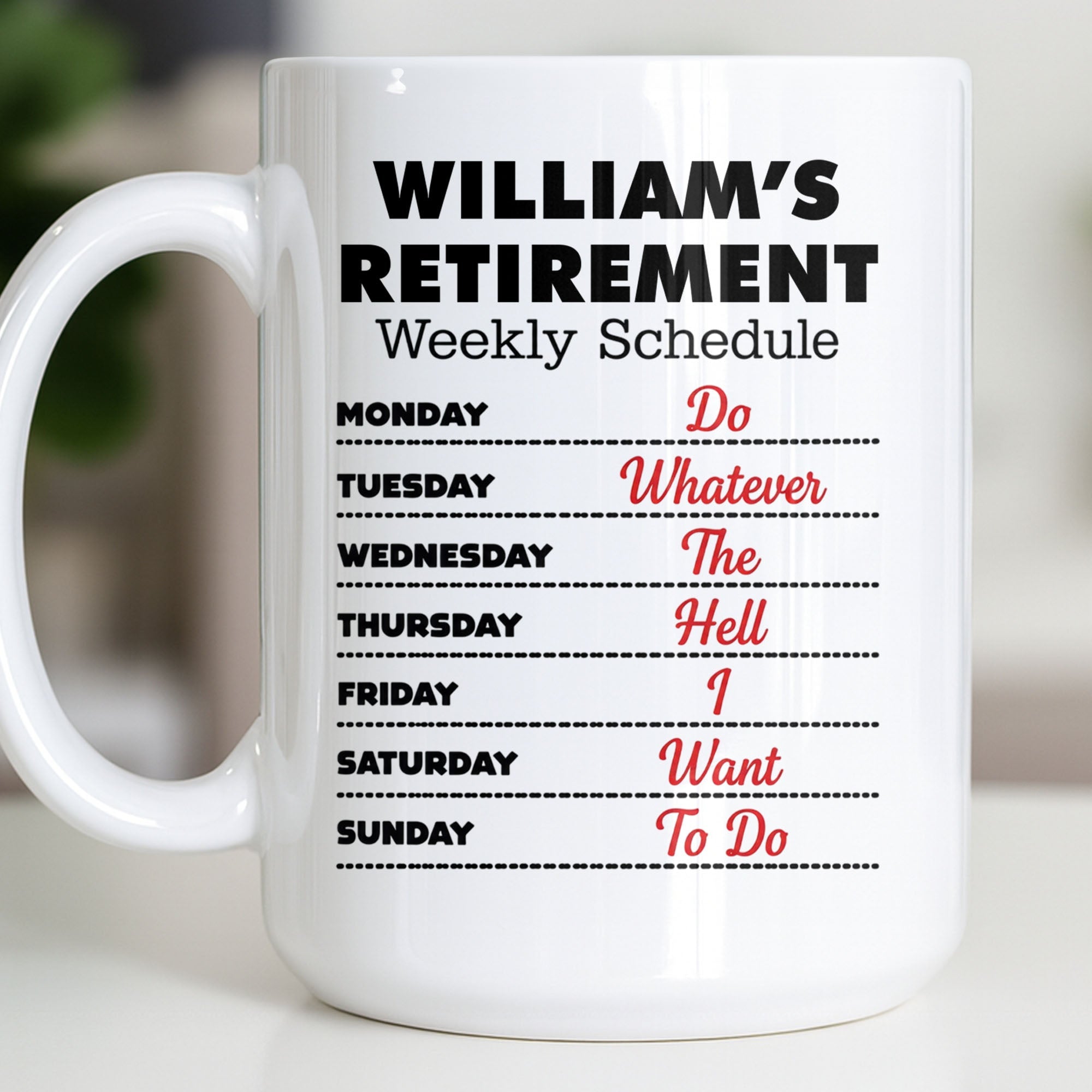 Funny Retirement Coffee Mug Custom Name Gift for Dad