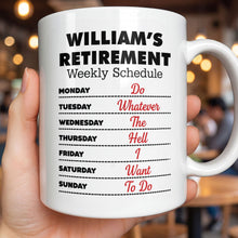 Load image into Gallery viewer, Funny Retirement Coffee Mug Custom Name Gift for Dad
